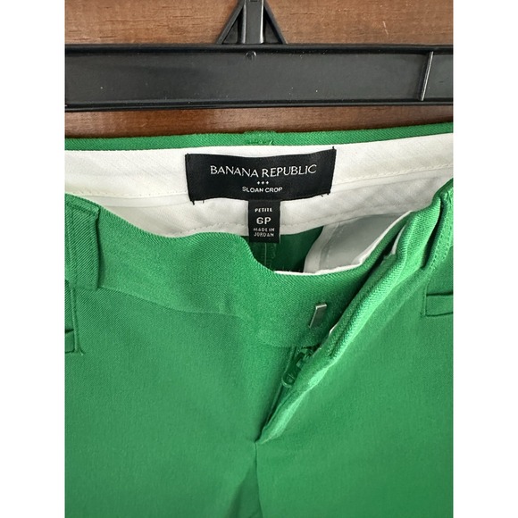Banana Republic Sloan Dress Pants Women Kelly Green Size 6p - Picture 2 of 4
